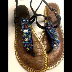 SAM EDELMAN Beaded Gabrielle Thong Sandal